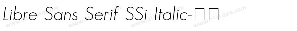 Libre Sans Serif SSi Italic字体转换